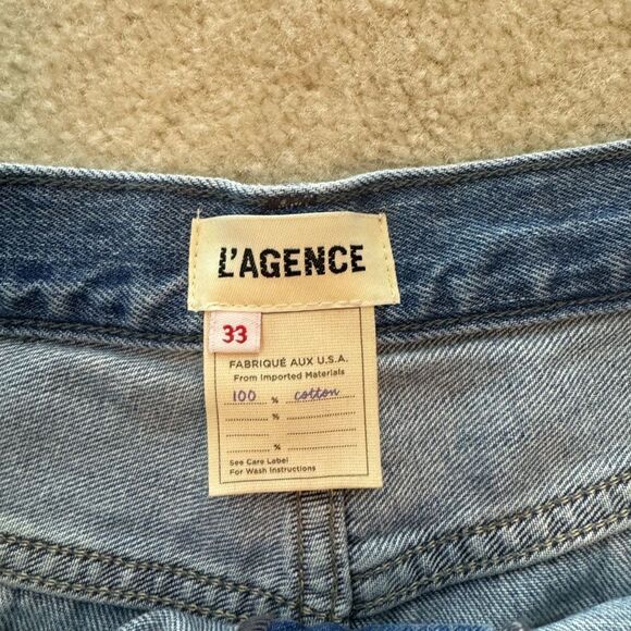 Women’s L’agence Jazz High Rise Jean Shorts with cuff Sz 33 NWT - Picture 2 of 4